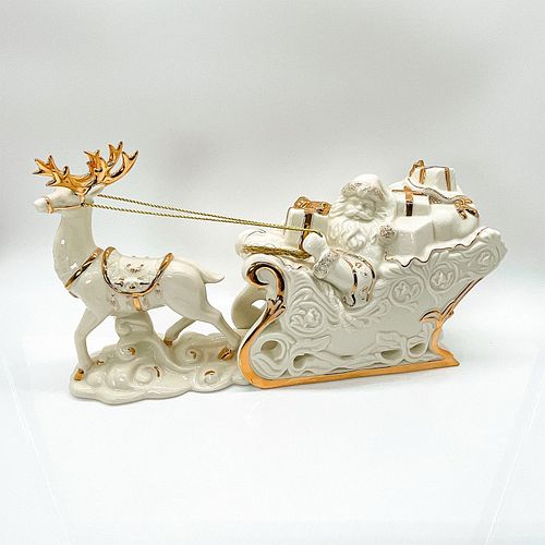 LENOX CHRISTMAS FIGURE, SANTA IN SLEIGHCream