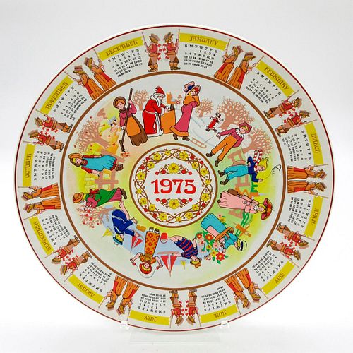 WEDGWOOD ETRURIA CALENDAR PLATE,