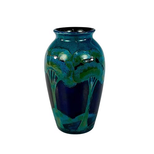 MOORCROFT POTTERY SMALL VASE, MOONLIT