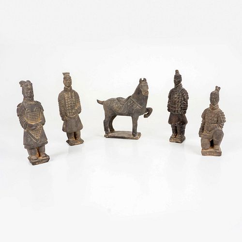 5PC CHINESE MINIATURE TERRACOTTA 394294