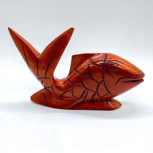 HAITIAN HAND CARVED FISH SCUPLTUREA 3942a6