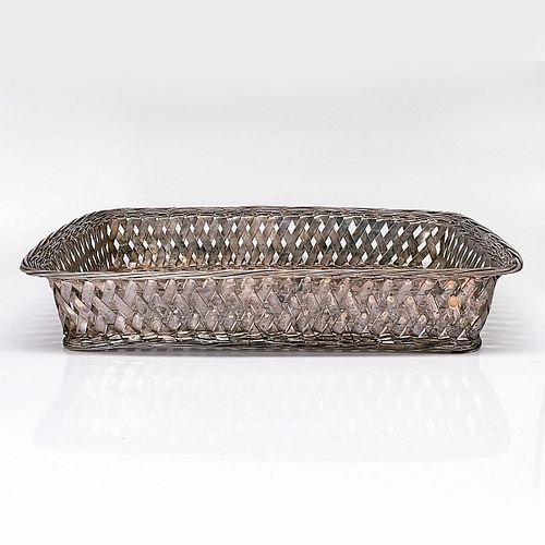 FRENCH WOVEN SILVERPLATED RECTANGULAR 3942c4