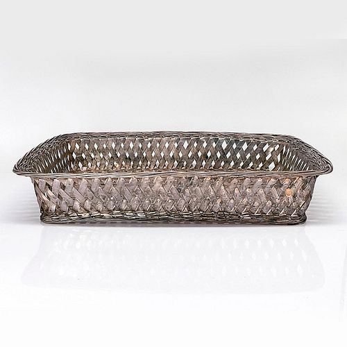 FRENCH WOVEN SILVERPLATED RECTANGULAR