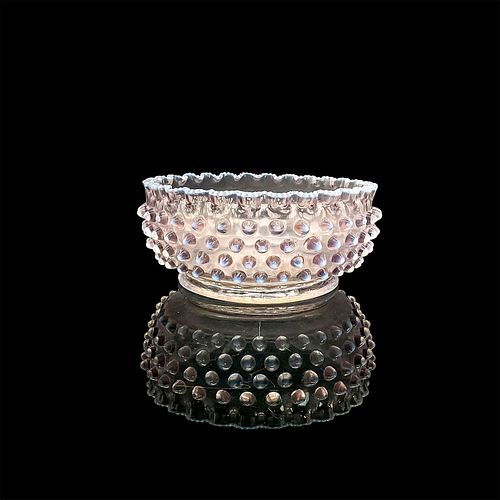 VINTAGE DECORATIVE BOWL, HOBNAIL PATTERNRuffled