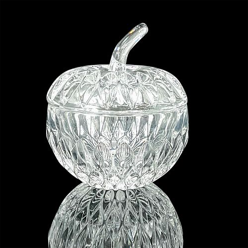 GORHAM CRYSTAL APPLE LIDDED BOWL 3942fc