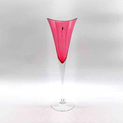 HOYA CRYSTAL WINE GLASS DARK ROSE COLORColored