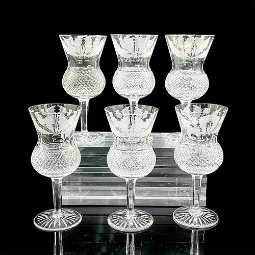 6PC EDINBURGH CRYSTAL TALL WATER GOBLETS,