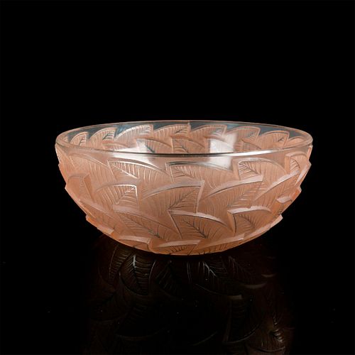 RENE LALIQUE GLASS BOWL, ORMEAUX