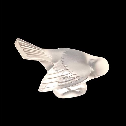 LALIQUE PAPERWEIGHT, SPARROW WITH