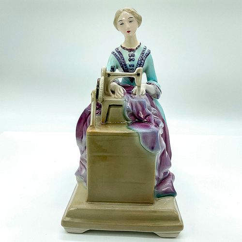 GOLDSCHEIDER FIGURINE, WOMAN SEWINGFine