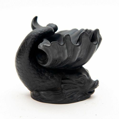 19TH C. WEDGWOOD BLACK BASALT DOLPHIN