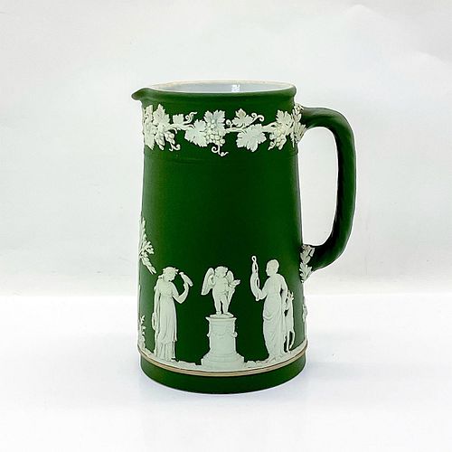 VINTAGE WEDGWOOD JASPERWARE PITCHERGreen 3946b8