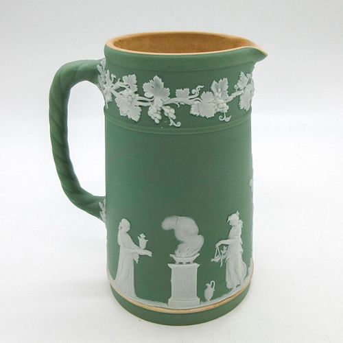 ANTIQUE 1880S WEDGWOOD GREEN JASPERWARE