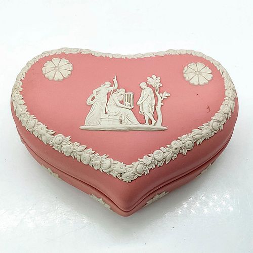 WEDGWOOD PINK JASPERWARE HEART 3946ca