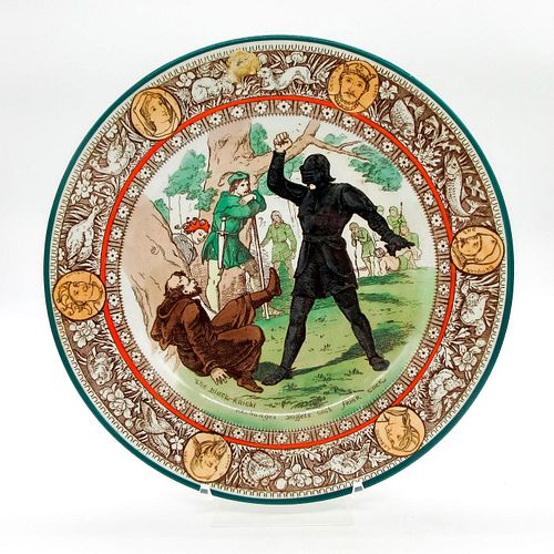 ANTIQUE WEDGWOOD ETRURIA PLATE, IVANHOEDepicts
