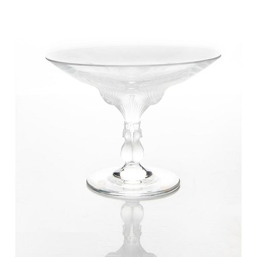 LALIQUE CRYSTAL PEDESTAL COMPOTE  394767