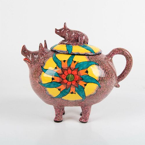 ARDMORE STUDIO LIDDED TEAPOT, PIGHand