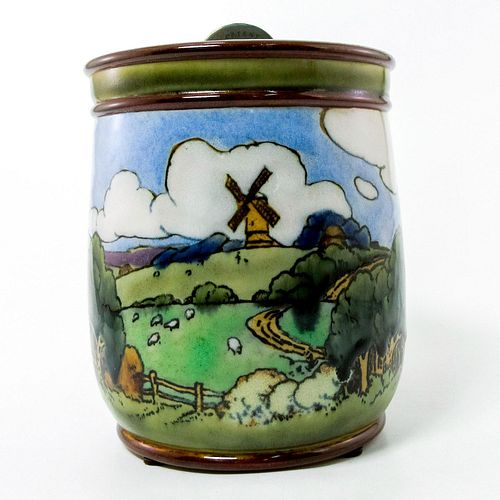 ROYAL DOULTON STONEWARE TOBACCO JAR,