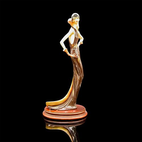 A. SANTINI ART DECO WOMAN FIGURINE,