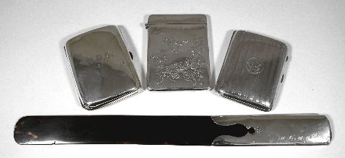 A Victorian silvery rectangular