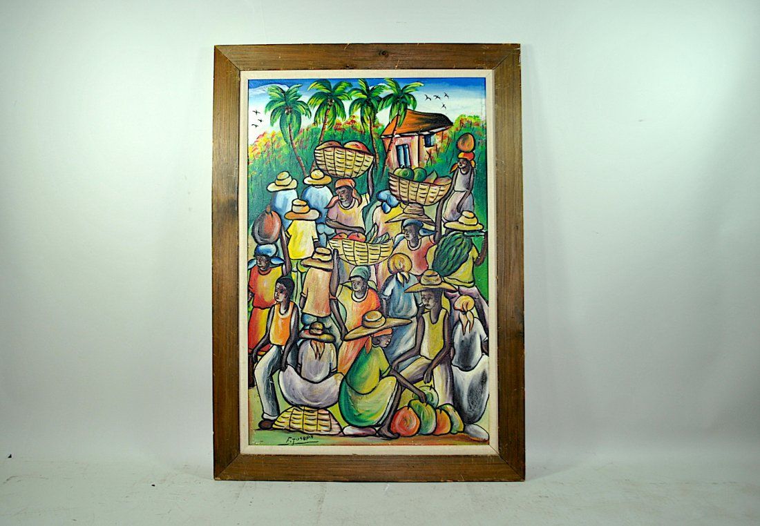 SIGNED F JOSEPH HAITIAN OIL ON 397096