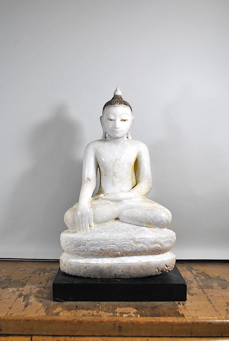 BURMESE SHAN STYLE CARVED MARBLE 3970bb