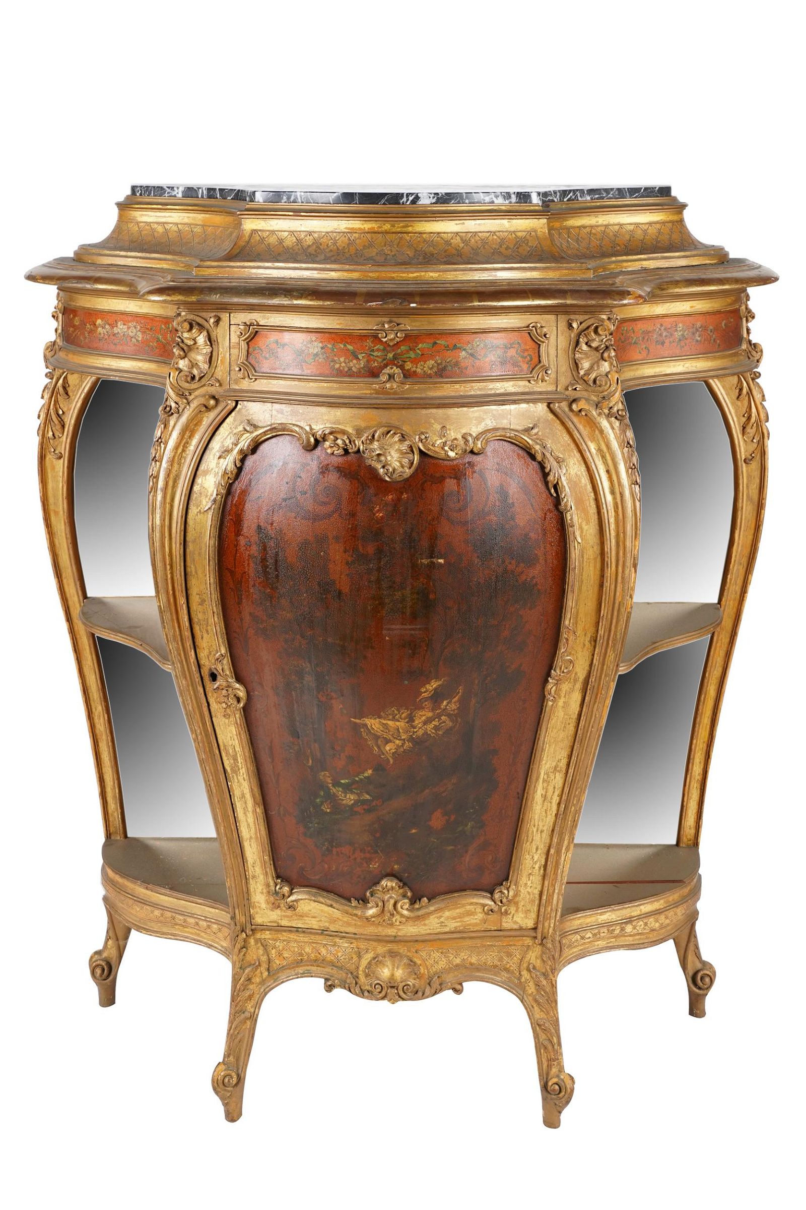 ROCOCO STYLE GILT PAINTED WOOD 3971d1