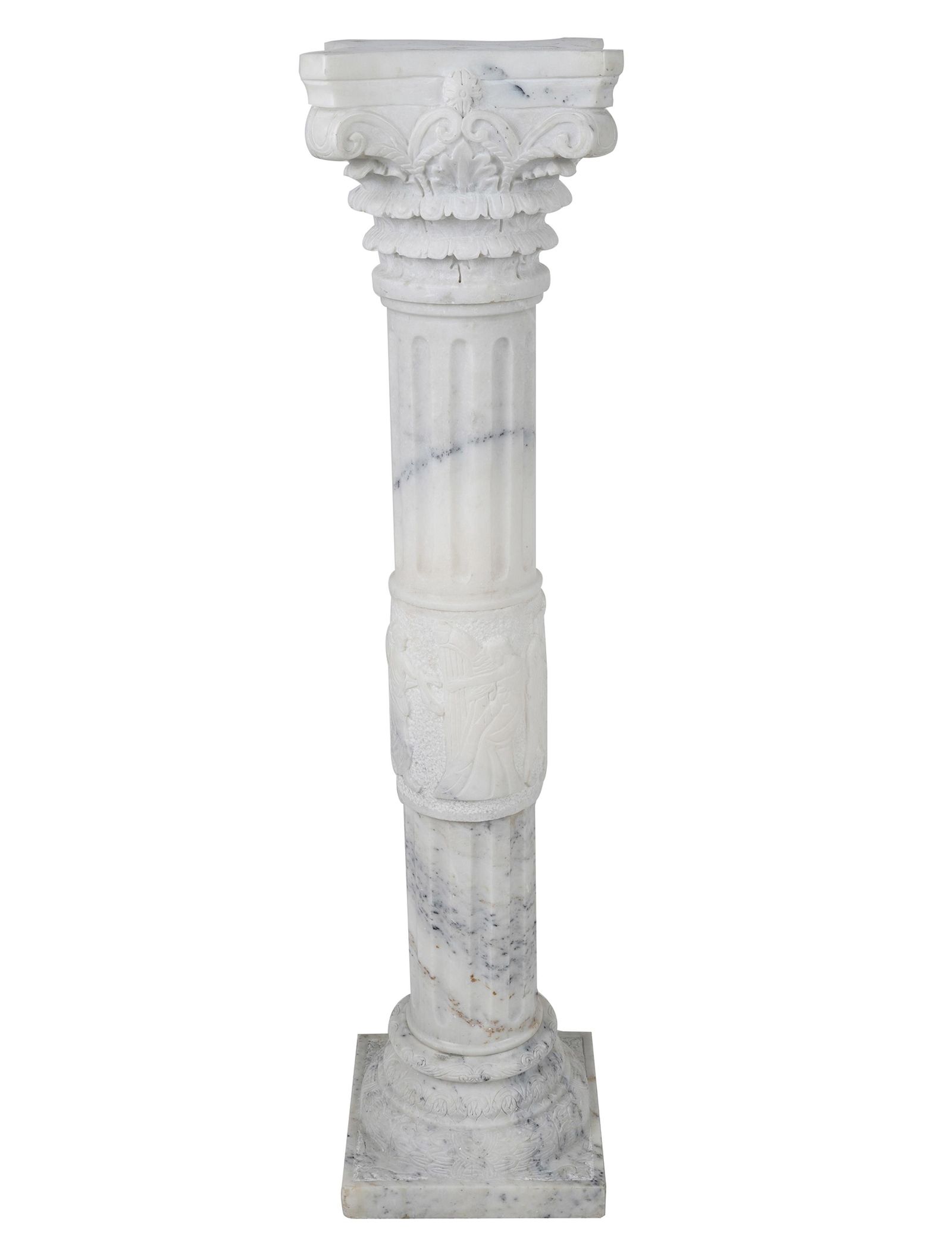 CARVED MARBLE PEDESTALwith a wide 397231