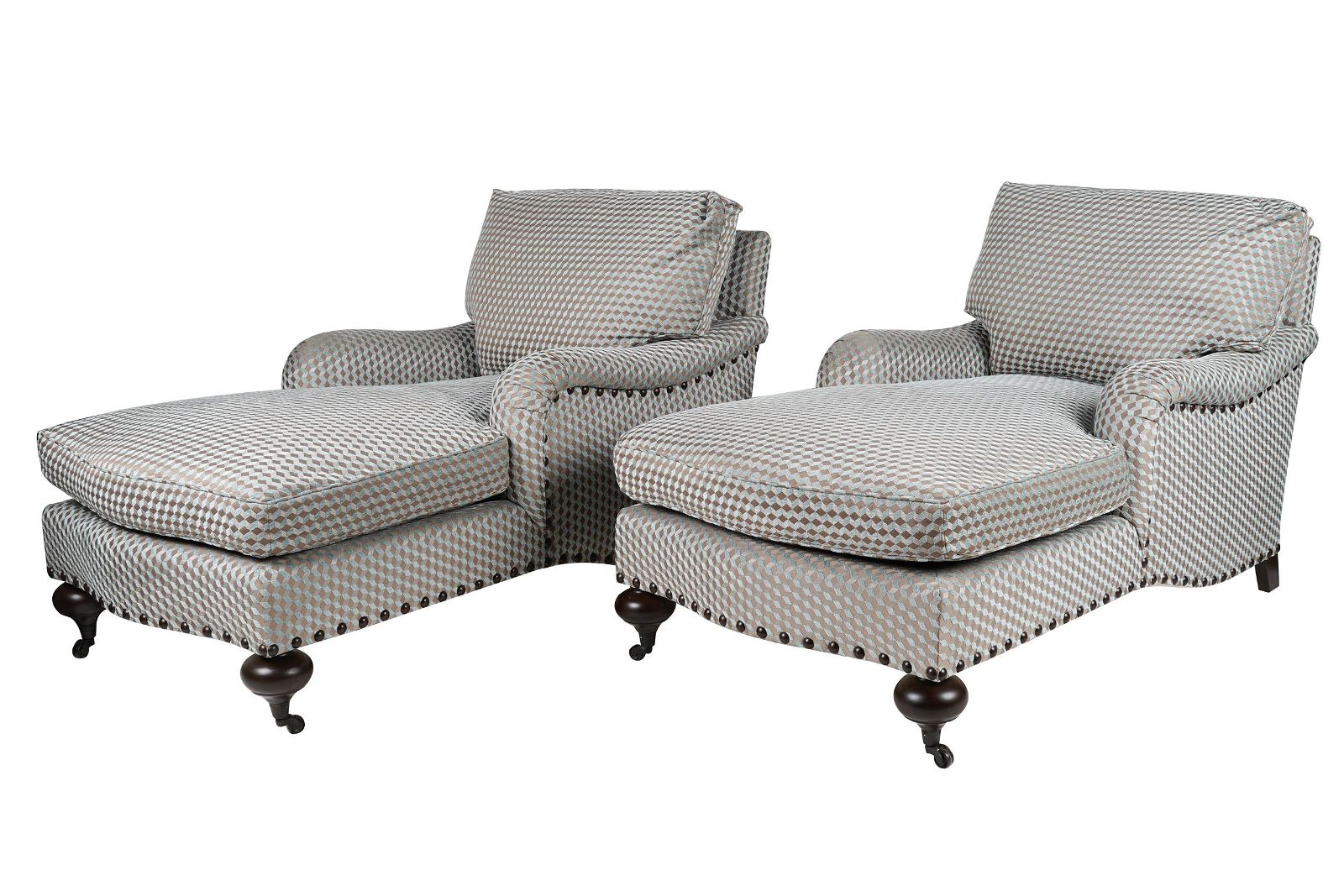 PAIR OF EBANISTA CHAISE LOUNGESwith 397274