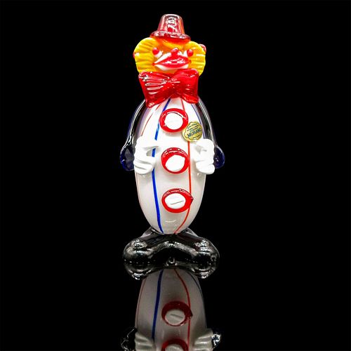MURANO STYLE GLASS CLOWN FIGURINESculpted