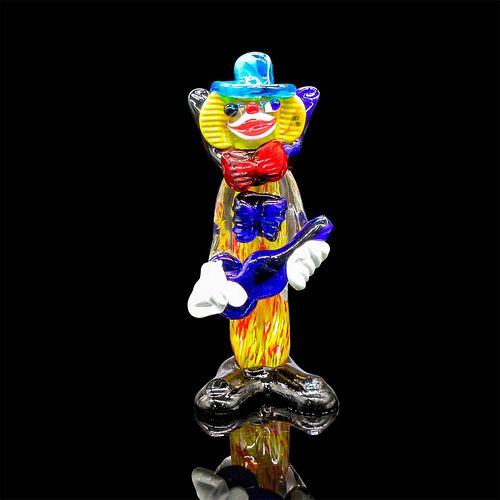 MURANO STYLE GLASS FIGURINE, CLOWN WITH