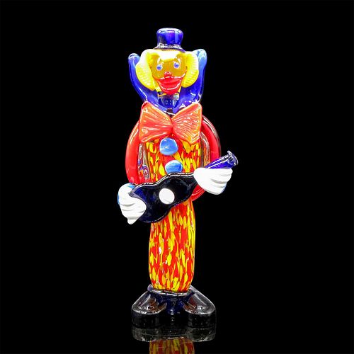 MURANO STYLE GLASS FIGURINE, CLOWN WITH