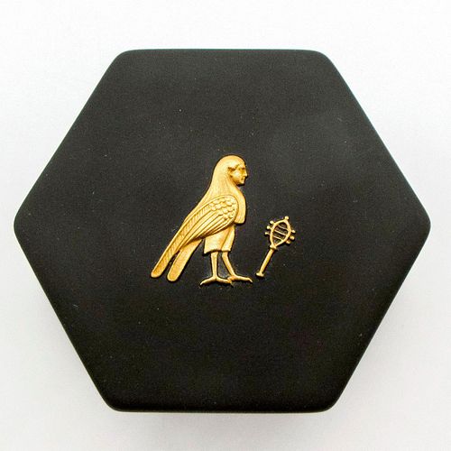 WEDGWOOD GILDED BLACK BASALT EGYPTIAN  3972b9