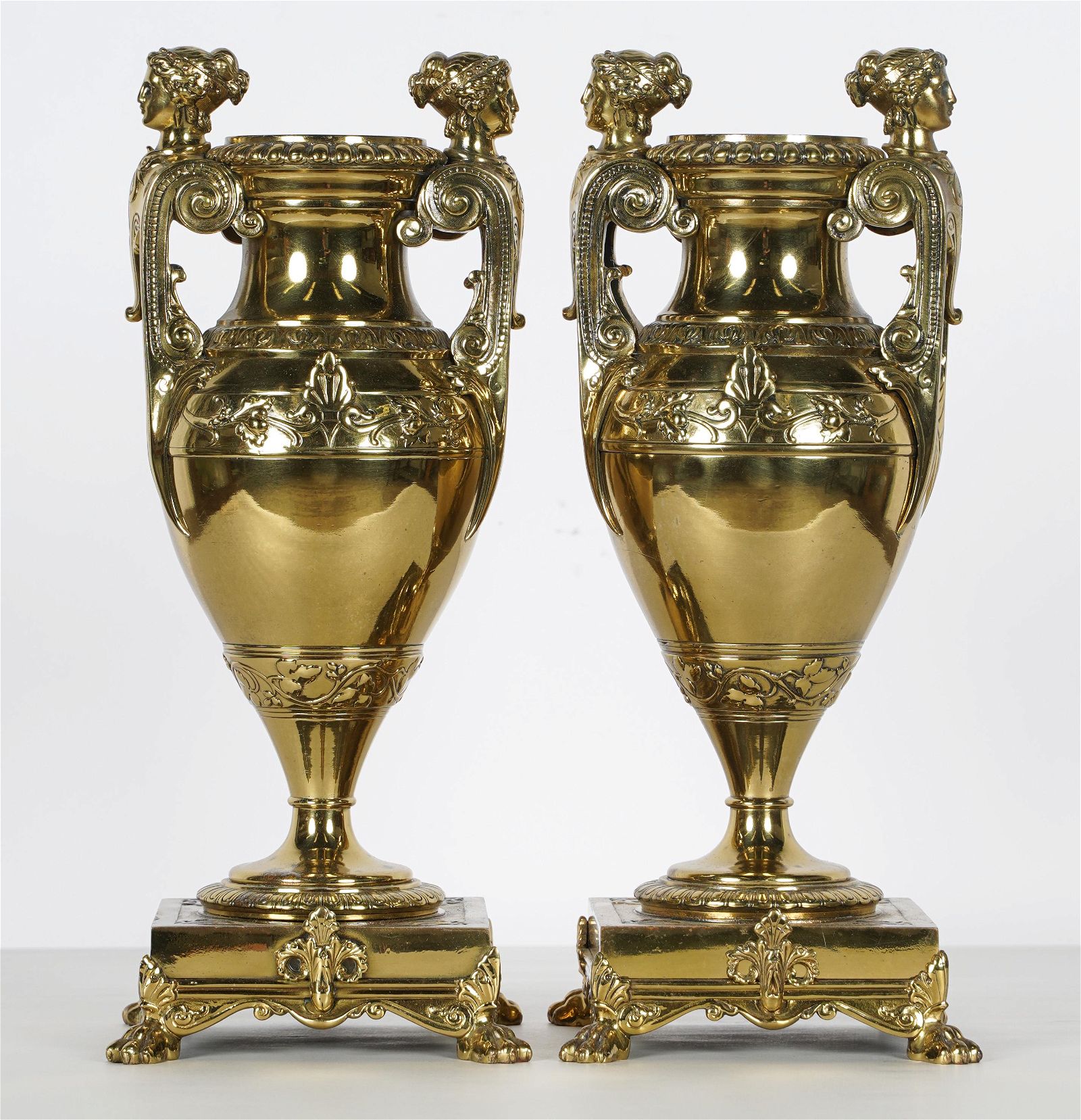 PAIR OF EMPIRE STYLE GILT METAL 3972f9