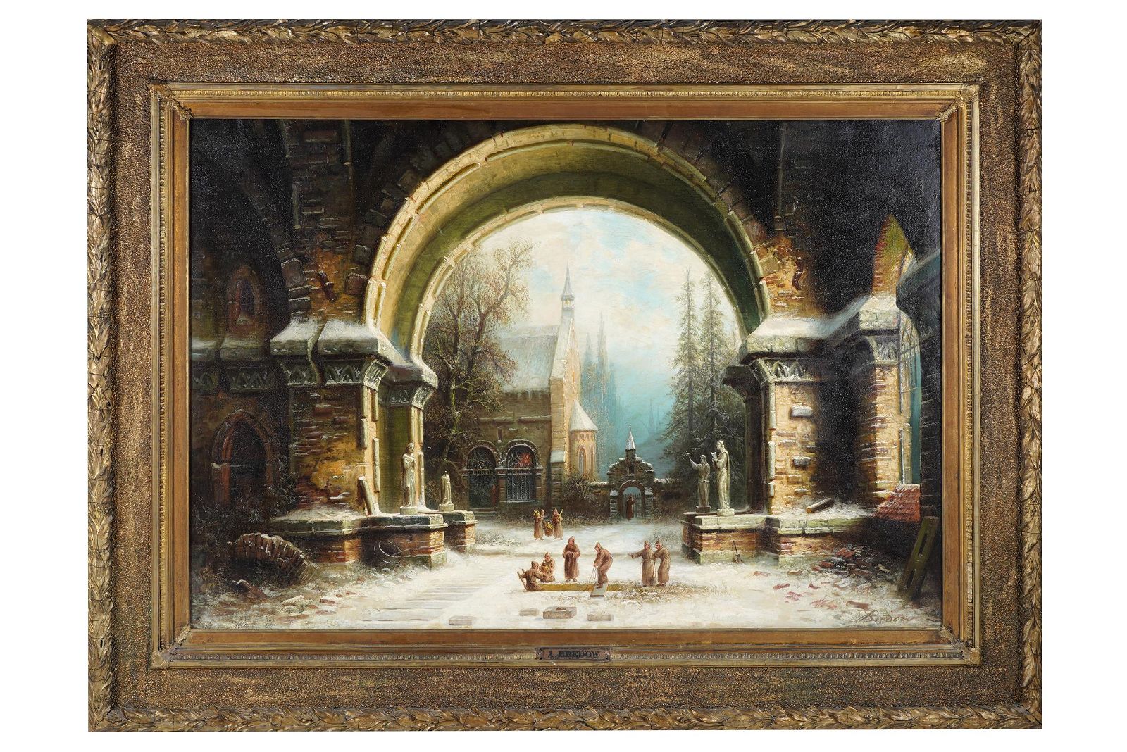 ALBERT BREDOW 1828 1899 MONASTERY 39733f