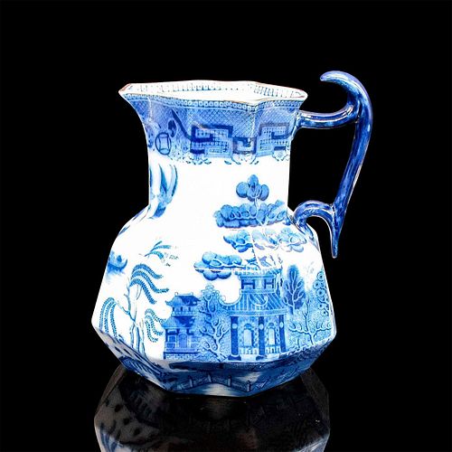 RARE BOOTHS BLUE AND WHITE PITCHER,