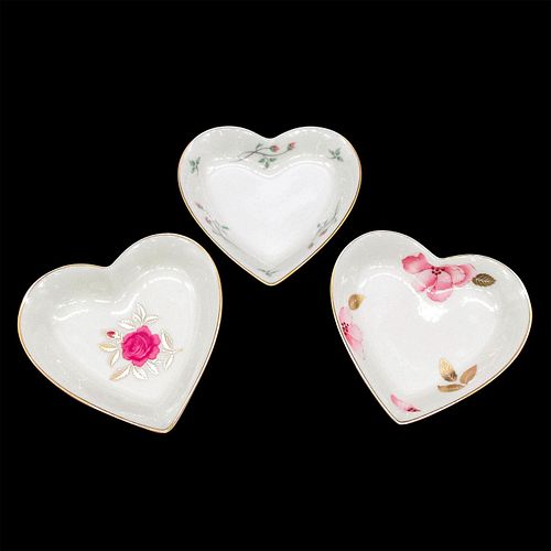 3 LENOX HEART SHAPED PORCELAIN