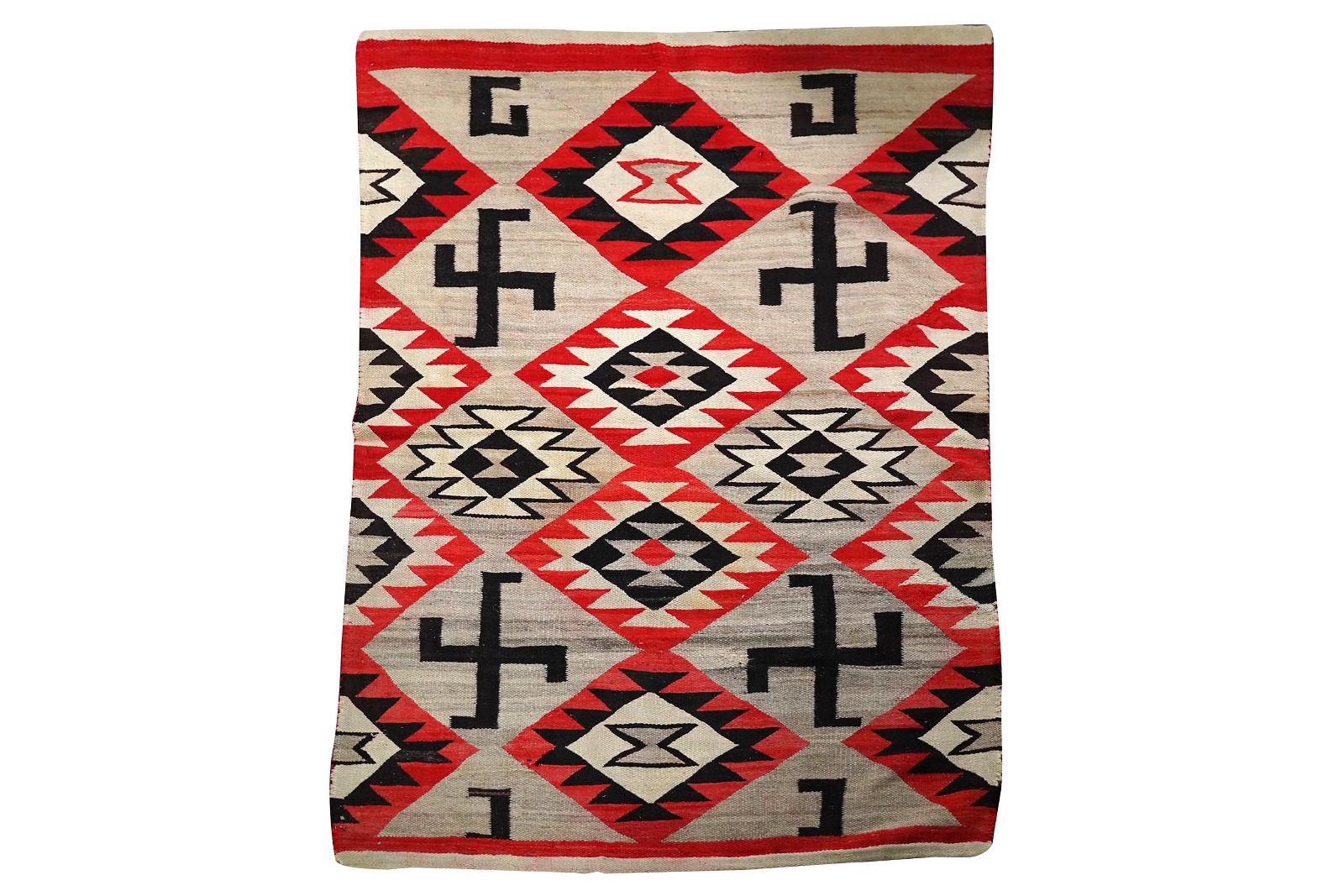 NAVAJO BLANKETwool woven in red  3973f0