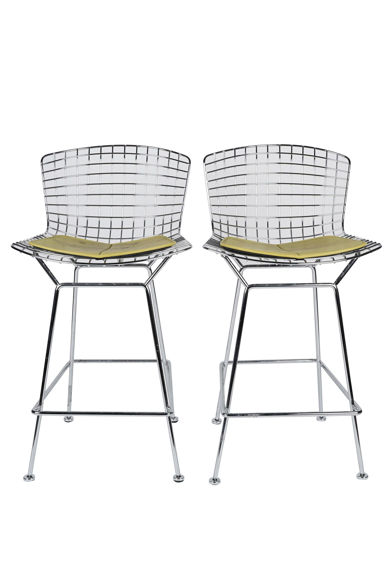 HARRY BERTOIA FOR KNOLL: PAIR CHROME