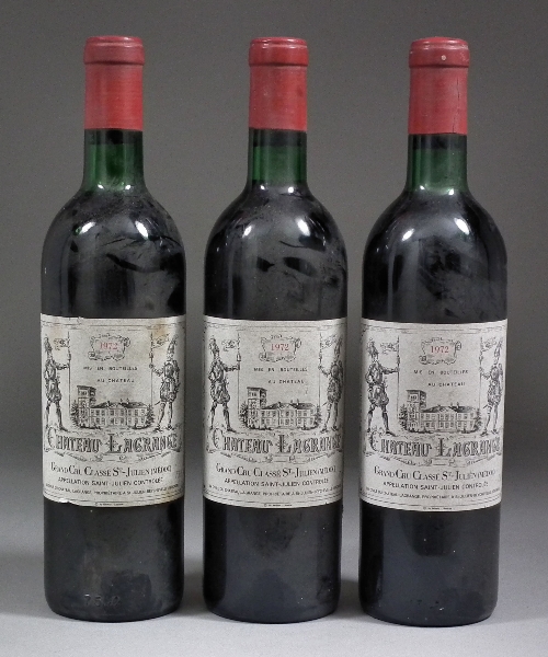 Three bottles of 1972 Chateau Lagrange 39746d