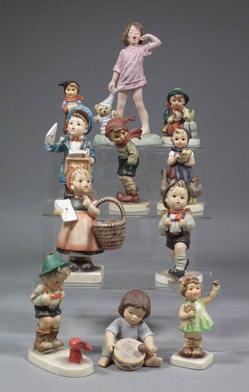 A collection of Hummel pottery