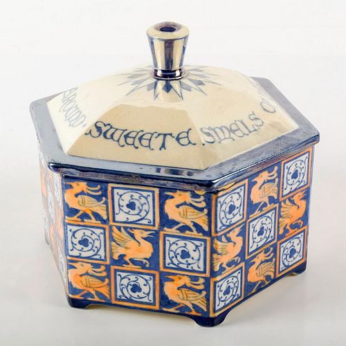 ROYAL DOULTON HEXAGONAL LUSTRE LIDDED