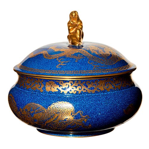 WEDGWOOD DRAGON LUSTRE POWDER BOWL,