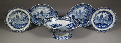 An early 19th Century blue and 3975d8