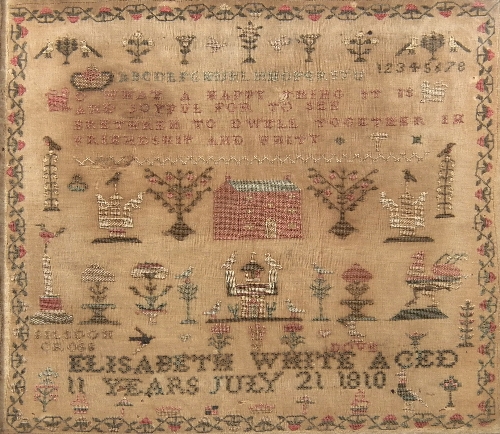 A George III needlework sampler 3975fb