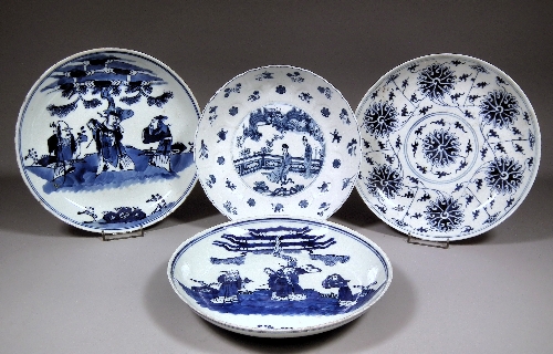 Six Chinese blue and white porcelain