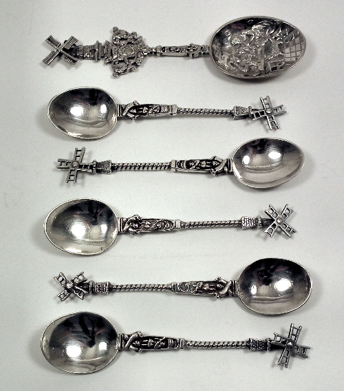 Five late 19th Century Dutch silver