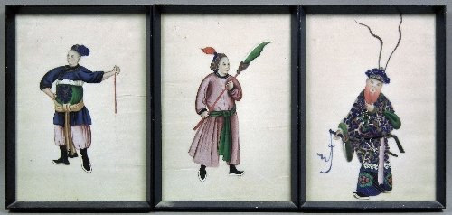 A set of twelve Chinese watercolour