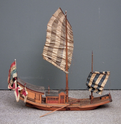 A painted wooden model of a Chinese 39773b