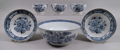 Nine Chinese blue and white porcelain